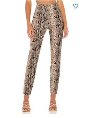 Superdown Snakeskin Print Pants XS High Rise Stretch Skinny Leg Animal Print